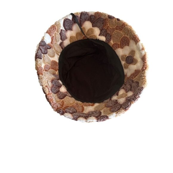Plush Multicolor Textured Womens Bucket Hat - Picture 3 of 4